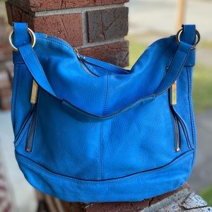 B Makowsky lt Blue genuine leather purse